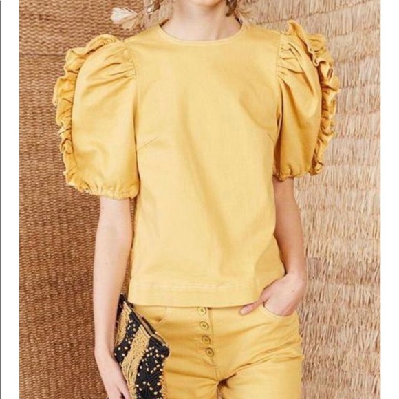 ulla johnson yellow top